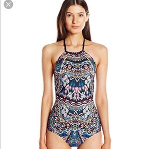 Laundry High Neck One Piece Swimsuit